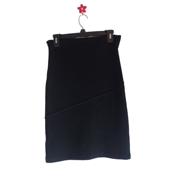 What Comes Around Goes Around Merino Wool Black Pencil Skirt Small Preowned - Picture 1 of 6